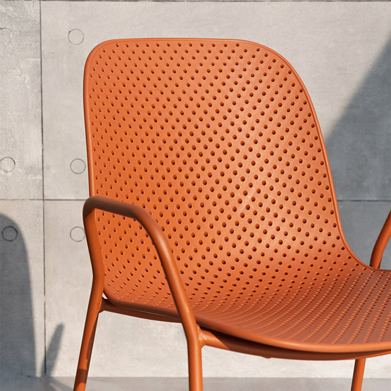 Sillón de comedor de plástico de estilo escandinavo, respaldo sólido, silla individual