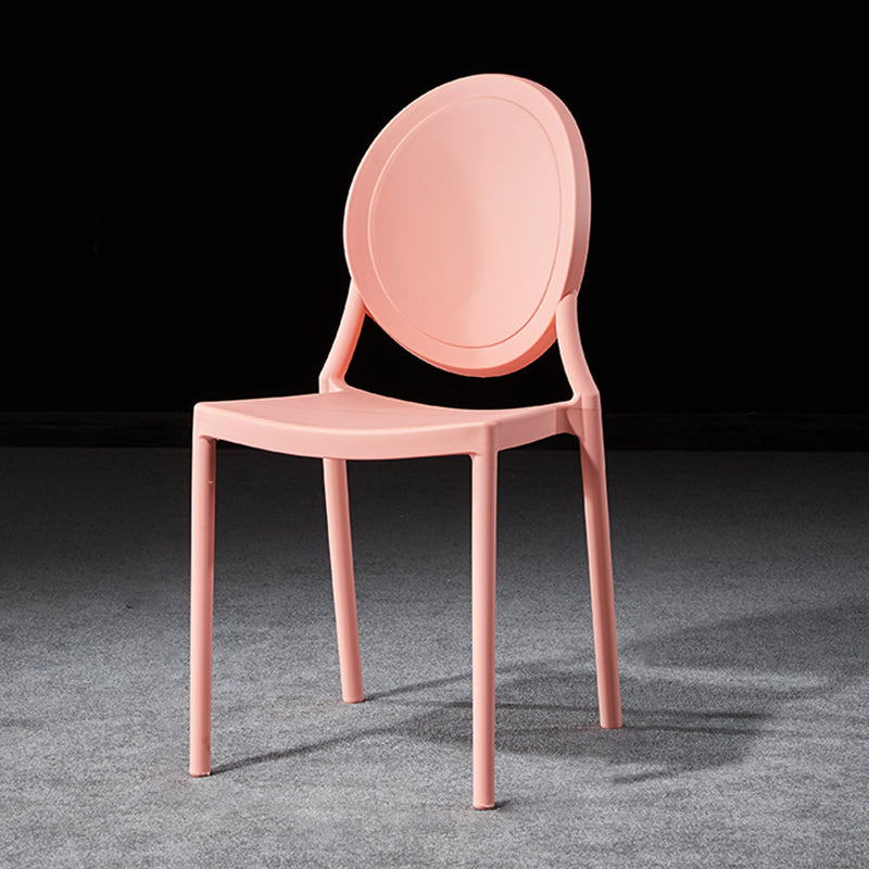 Chaise de salle à manger en plastique de style moderne, chaises latérales empilables à dossier ouvert pour la cuisine