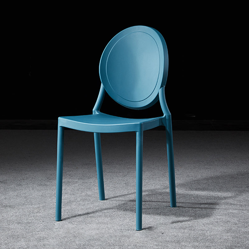 Chaise de salle à manger en plastique de style moderne, chaises latérales empilables à dossier ouvert pour la cuisine