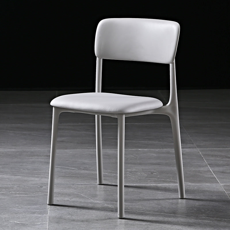 Modern Style Plastic Dining Chairs Open Back Dining Stackable Side Chairs for Kitchen
