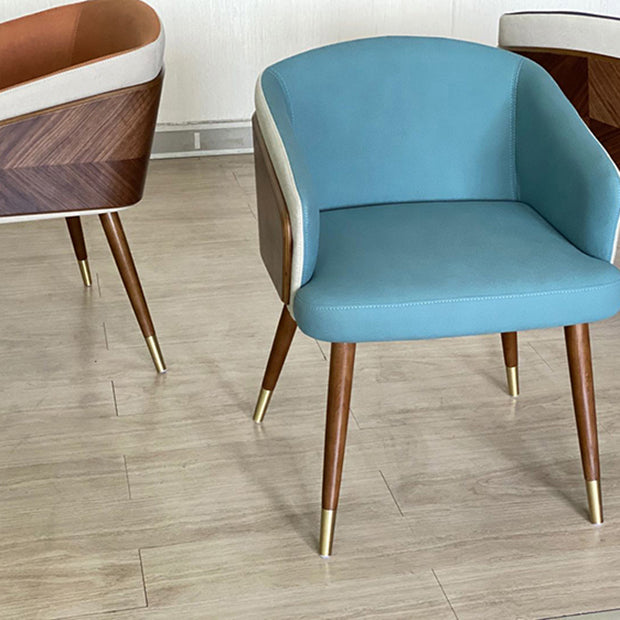 Contemporary Style Wooden Dining Chair Parsons Dining Arm Single Chair