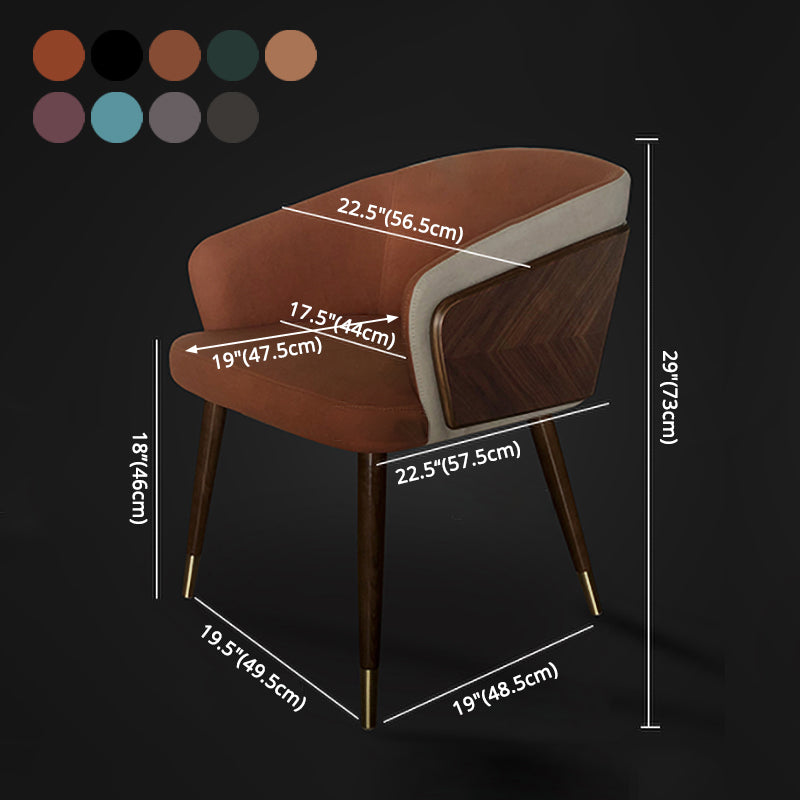 Contemporary Style Wooden Dining Chair Parsons Dining Arm Single Chair