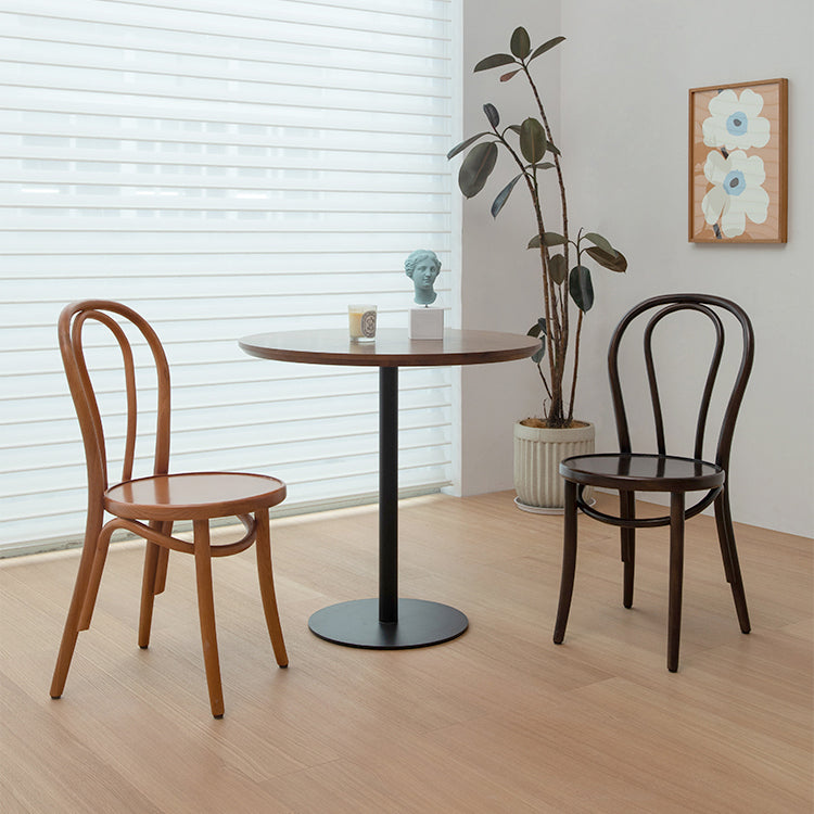 Chaises de salle à manger sans accoudoirs en bois courbé Chaises d'appoint en bois avec pieds en hêtre