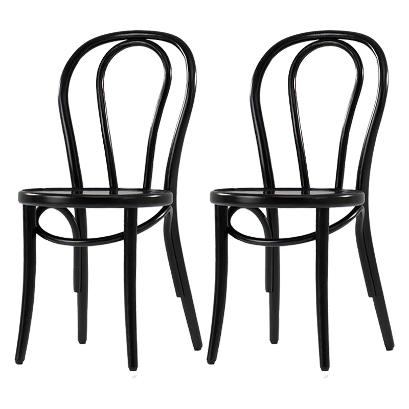 Chaises de salle à manger sans accoudoirs en bois courbé Chaises d'appoint en bois avec pieds en hêtre