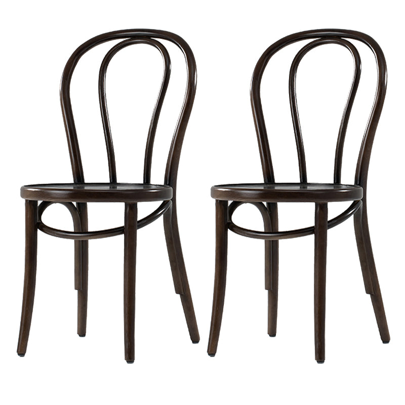 Chaises de salle à manger sans accoudoirs en bois courbé Chaises d'appoint en bois avec pieds en hêtre