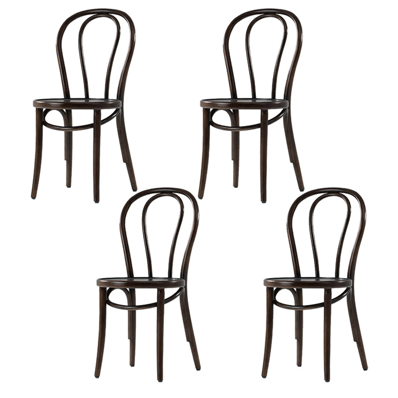 Chaises de salle à manger sans accoudoirs en bois courbé Chaises d'appoint en bois avec pieds en hêtre