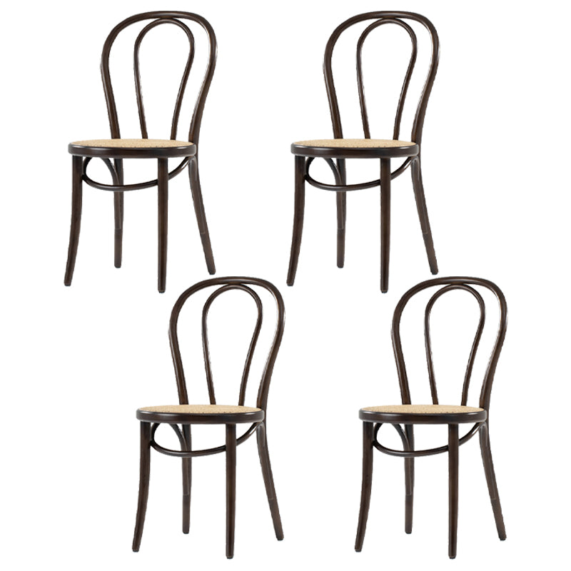Chaises de salle à manger sans accoudoirs en bois courbé Chaises d'appoint en bois avec pieds en hêtre