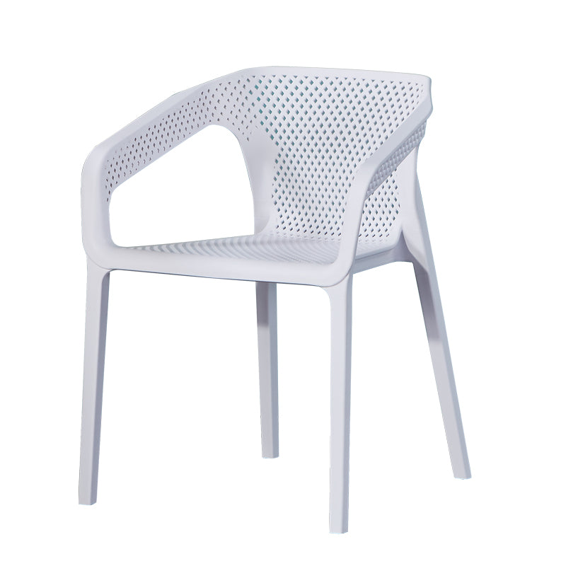 Silla de comedor de plástico de estilo moderno, sillas laterales de comedor apilables para cocina