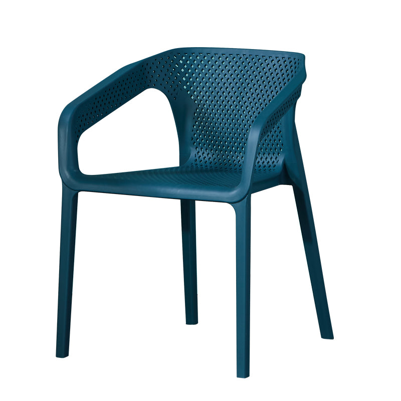 Silla de comedor de plástico de estilo moderno, sillas laterales de comedor apilables para cocina