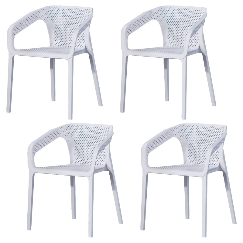Silla de comedor de plástico de estilo moderno, sillas laterales de comedor apilables para cocina