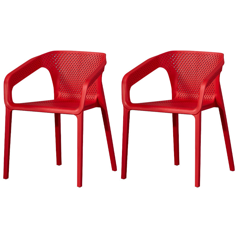Silla de comedor de plástico de estilo moderno, sillas laterales de comedor apilables para cocina