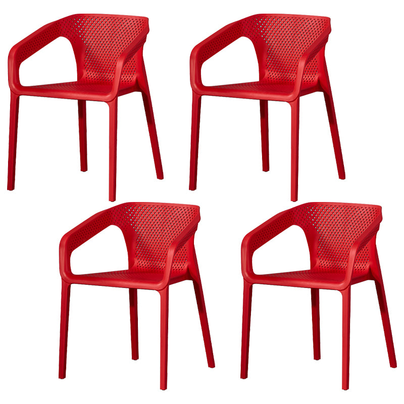 Silla de comedor de plástico de estilo moderno, sillas laterales de comedor apilables para cocina