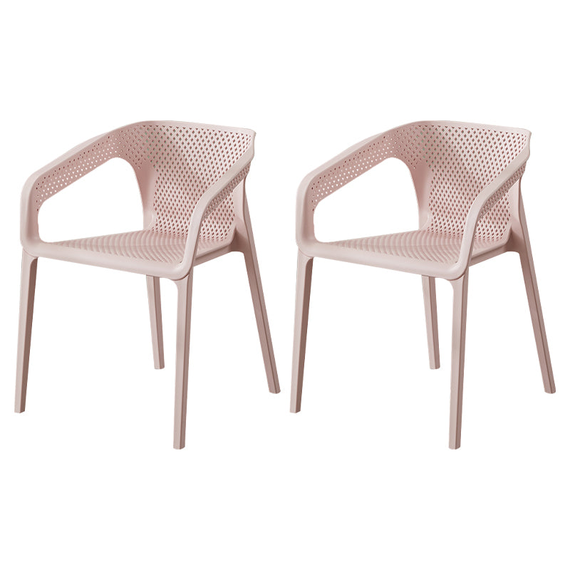 Silla de comedor de plástico de estilo moderno, sillas laterales de comedor apilables para cocina