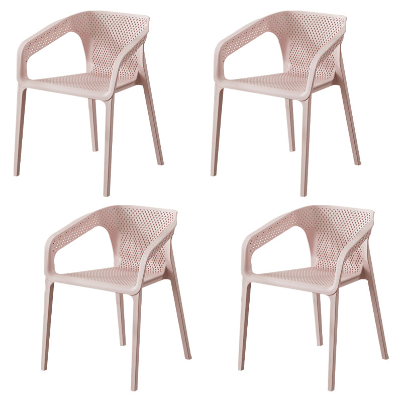 Silla de comedor de plástico de estilo moderno, sillas laterales de comedor apilables para cocina