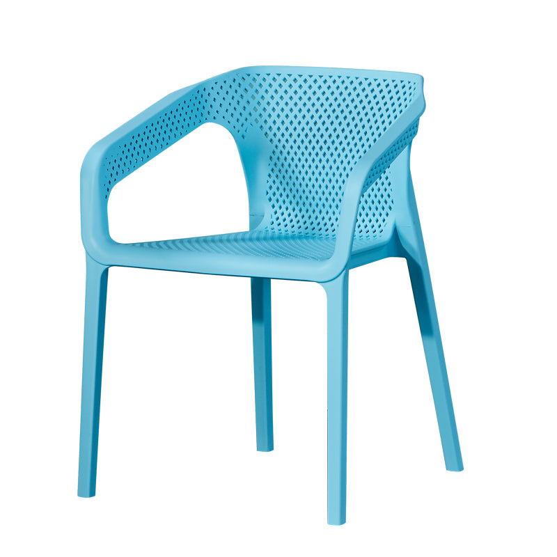 Silla de comedor de plástico de estilo moderno, sillas laterales de comedor apilables para cocina