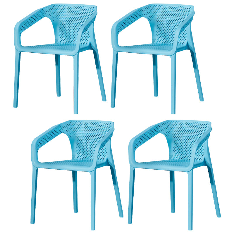 Silla de comedor de plástico de estilo moderno, sillas laterales de comedor apilables para cocina