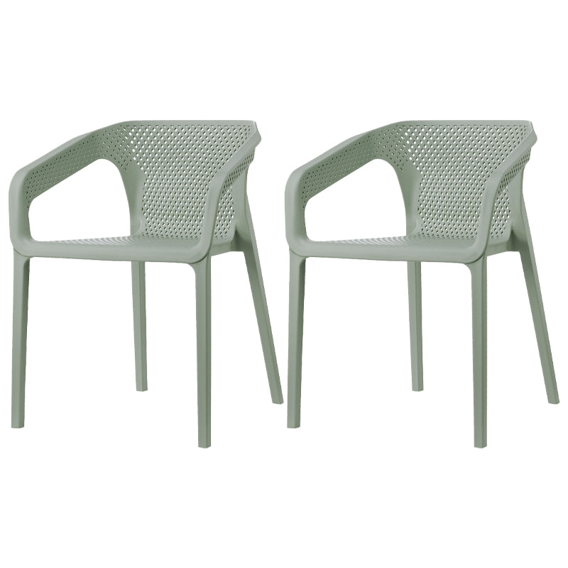 Silla de comedor de plástico de estilo moderno, sillas laterales de comedor apilables para cocina
