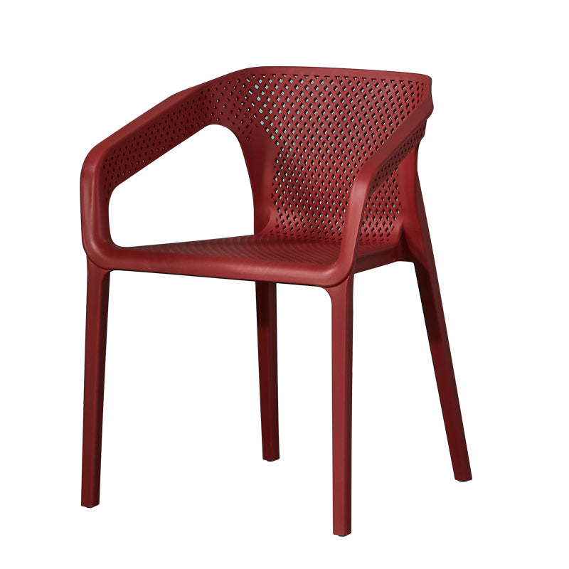 Silla de comedor de plástico de estilo moderno, sillas laterales de comedor apilables para cocina