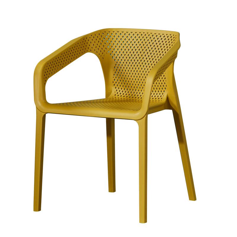 Silla de comedor de plástico de estilo moderno, sillas laterales de comedor apilables para cocina
