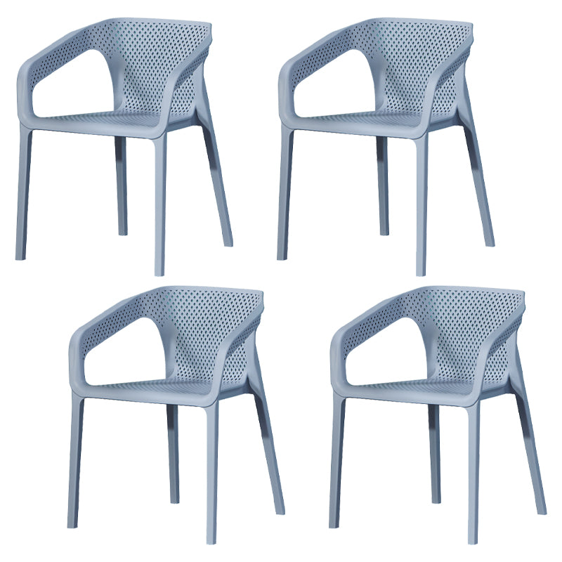 Silla de comedor de plástico de estilo moderno, sillas laterales de comedor apilables para cocina