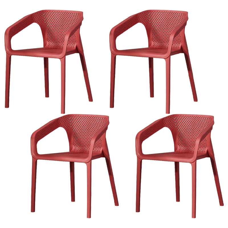 Silla de comedor de plástico de estilo moderno, sillas laterales de comedor apilables para cocina