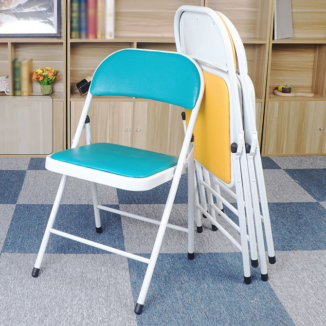 Chaise d'appoint moderne en métal, intérieur et extérieur, sans accoudoirs, pliable, à dossier ouvert, pour salle à manger