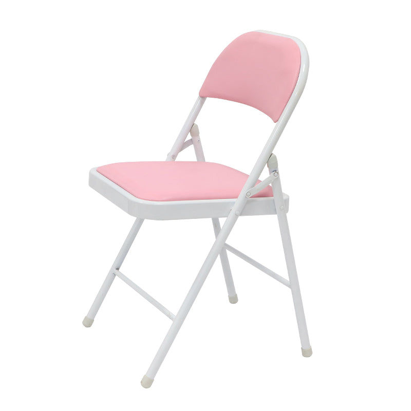 Chaise d'appoint moderne en métal, intérieur et extérieur, sans accoudoirs, pliable, à dossier ouvert, pour salle à manger