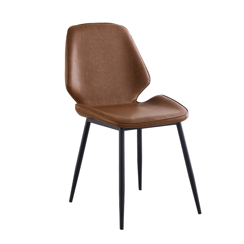 Chaise de salle à manger en métal de style contemporain, chaises latérales sans accoudoirs à oreilles pour cuisine