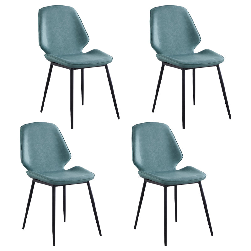 Chaise de salle à manger en métal de style contemporain, chaises latérales sans accoudoirs à oreilles pour cuisine