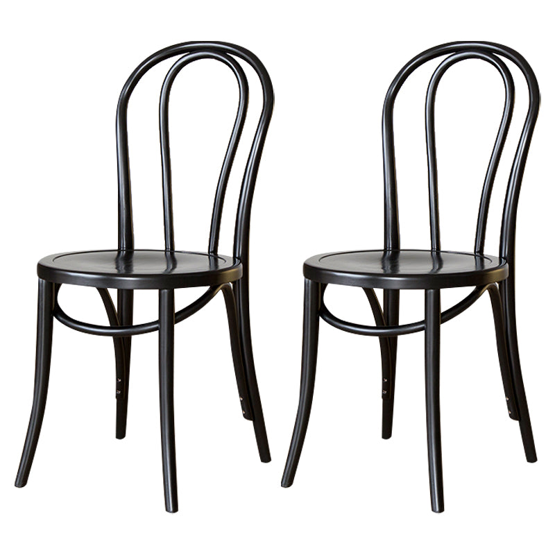Sillas modernas de madera maciza de haya, juego de sillas laterales con respaldo Windsor para comedor y cocina