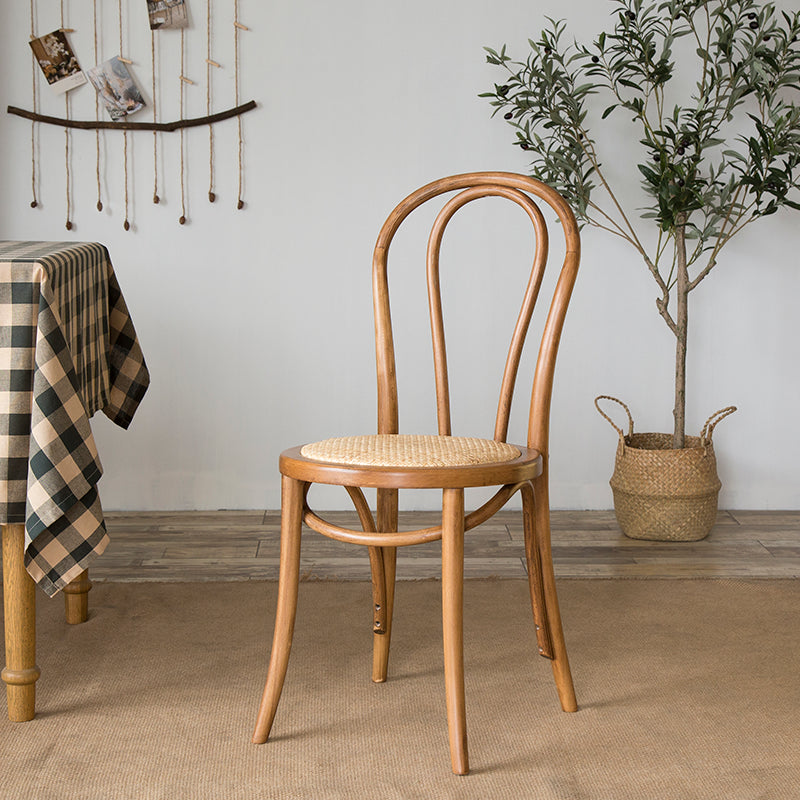 Sillas modernas de madera maciza de haya, juego de sillas laterales con respaldo Windsor para comedor y cocina