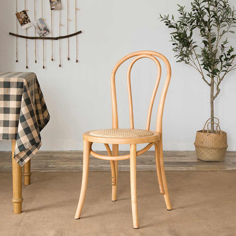 Sillas modernas de madera maciza de haya, juego de sillas laterales con respaldo Windsor para comedor y cocina