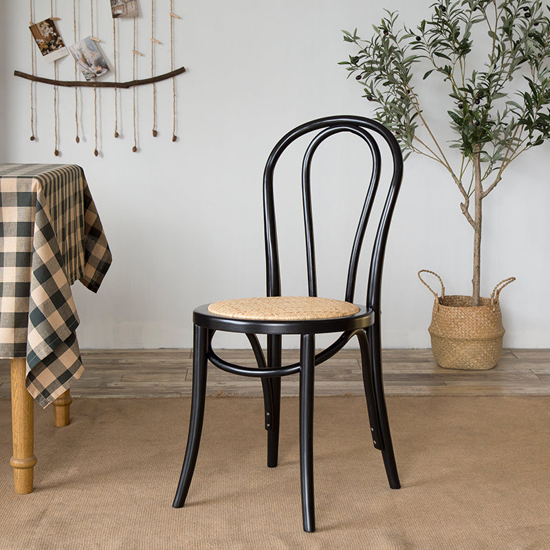 Sillas modernas de madera maciza de haya, juego de sillas laterales con respaldo Windsor para comedor y cocina