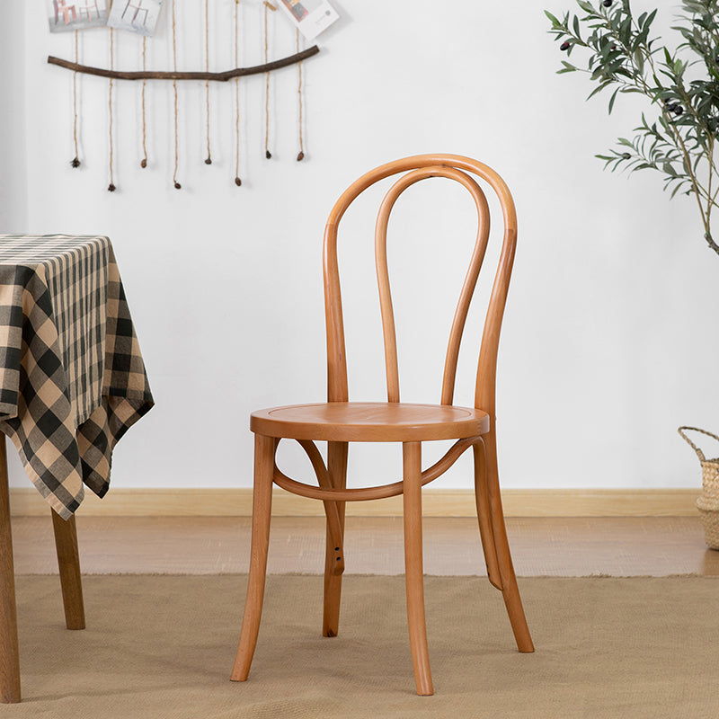 Sillas modernas de madera maciza de haya, juego de sillas laterales con respaldo Windsor para comedor y cocina