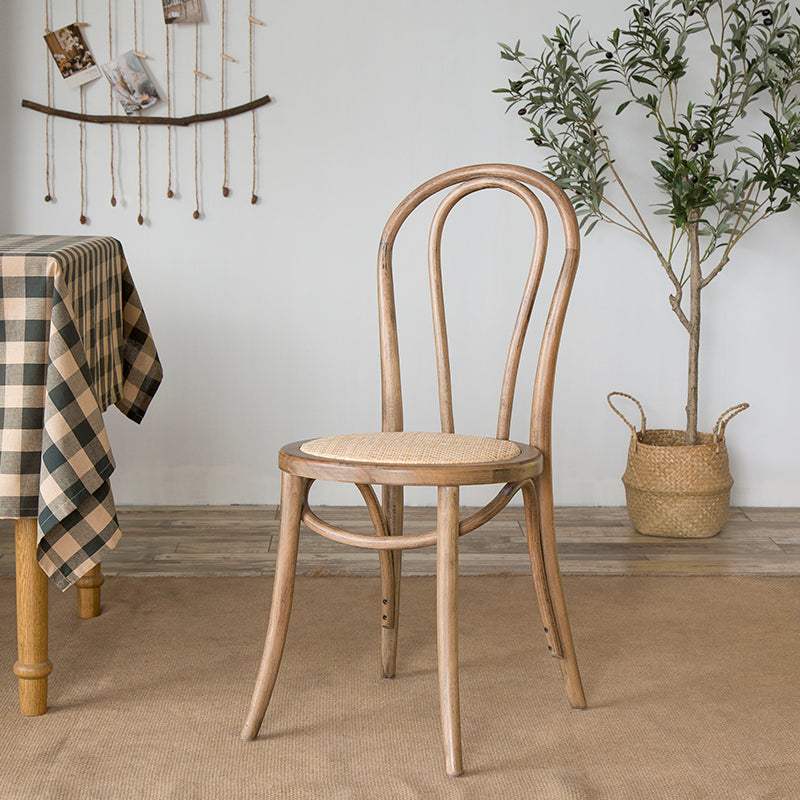 Sillas modernas de madera maciza de haya, juego de sillas laterales con respaldo Windsor para comedor y cocina