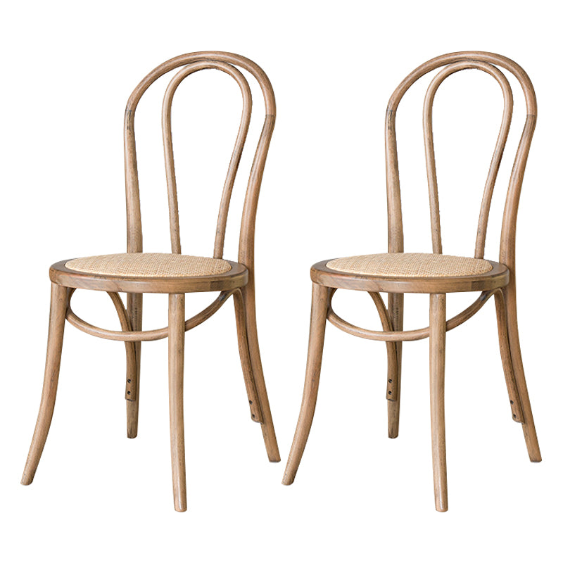 Sillas modernas de madera maciza de haya, juego de sillas laterales con respaldo Windsor para comedor y cocina