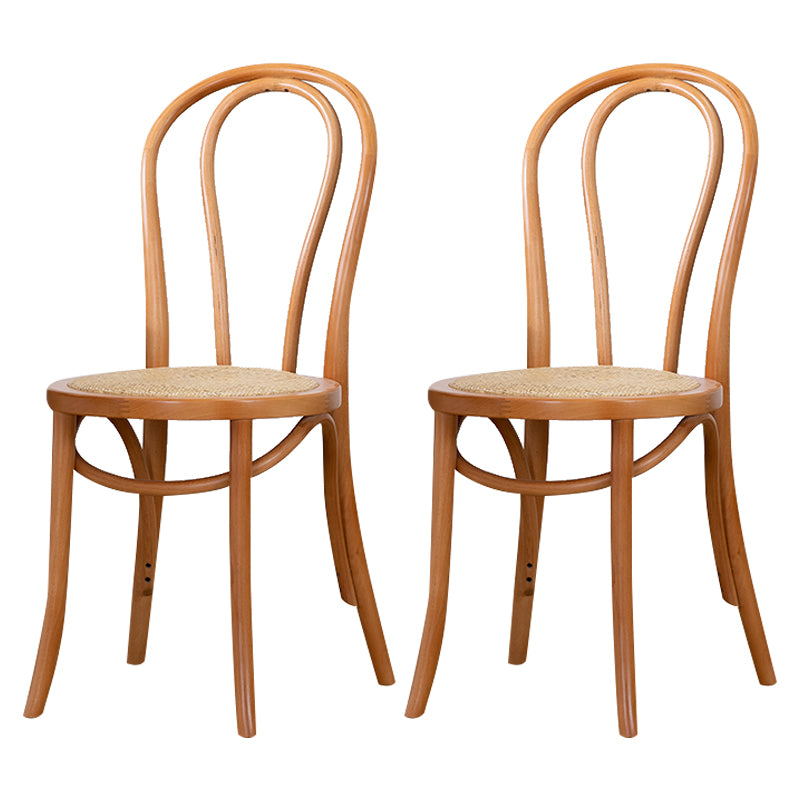 Sillas modernas de madera maciza de haya, juego de sillas laterales con respaldo Windsor para comedor y cocina