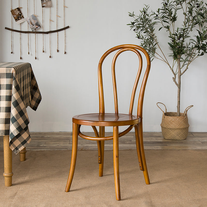 Sillas modernas de madera maciza de haya, juego de sillas laterales con respaldo Windsor para comedor y cocina