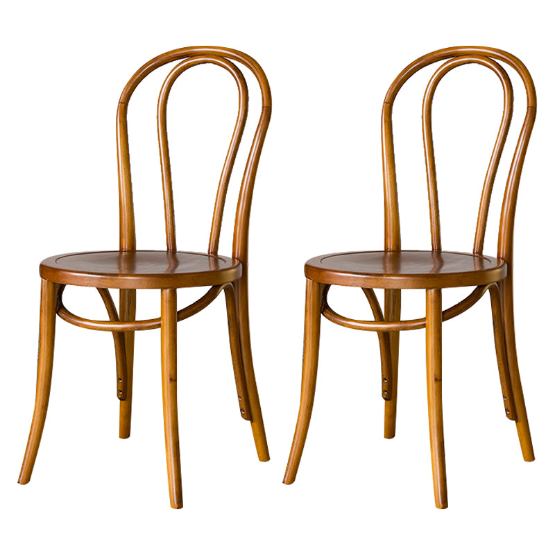 Sillas modernas de madera maciza de haya, juego de sillas laterales con respaldo Windsor para comedor y cocina