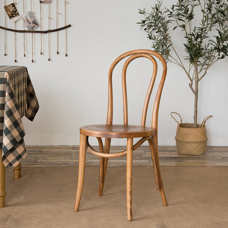 Sillas modernas de madera maciza de haya, juego de sillas laterales con respaldo Windsor para comedor y cocina