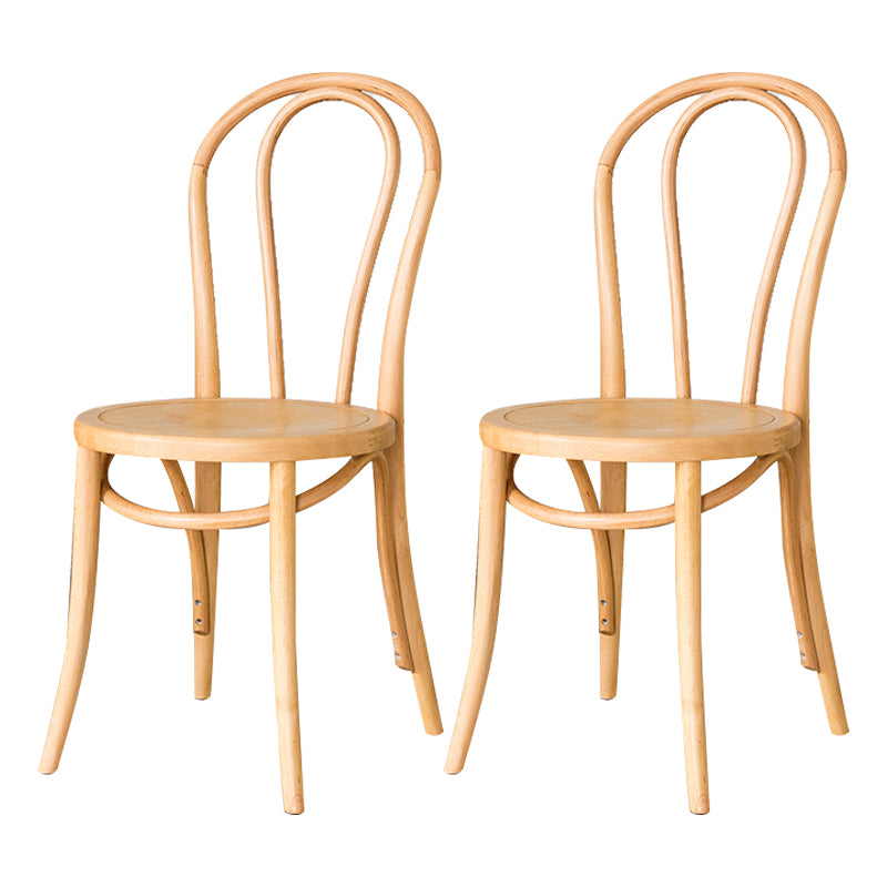 Sillas modernas de madera maciza de haya, juego de sillas laterales con respaldo Windsor para comedor y cocina