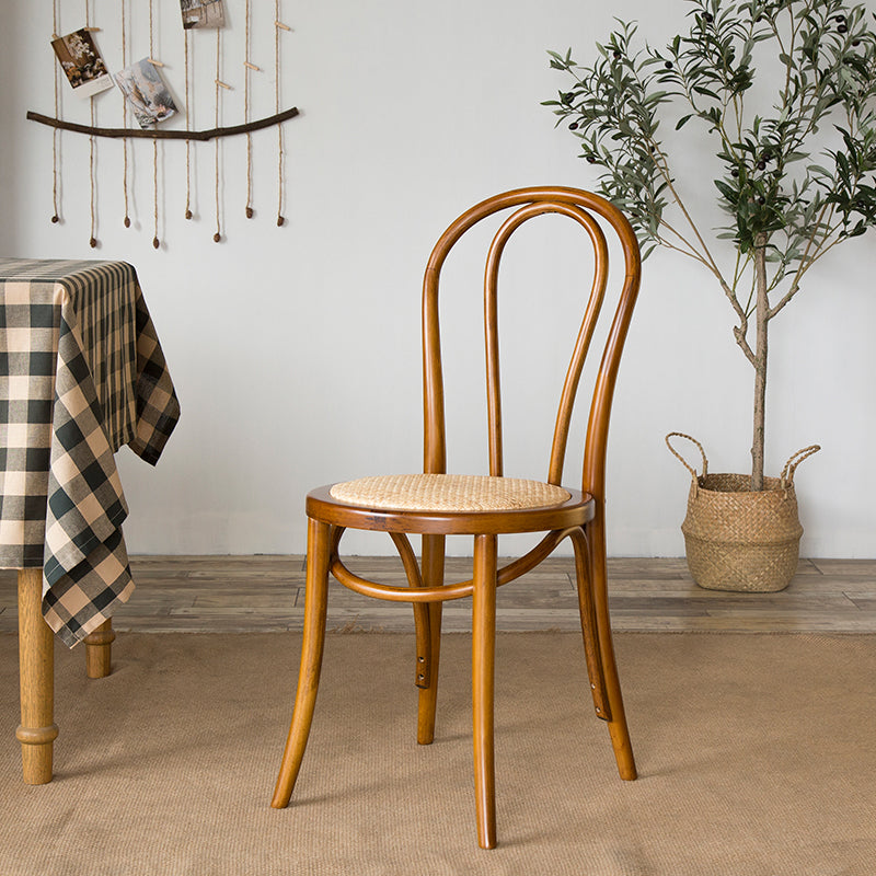 Sillas modernas de madera maciza de haya, juego de sillas laterales con respaldo Windsor para comedor y cocina