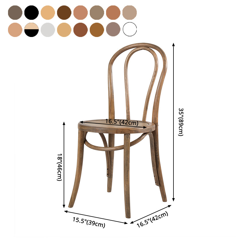 Sillas modernas de madera maciza de haya, juego de sillas laterales con respaldo Windsor para comedor y cocina