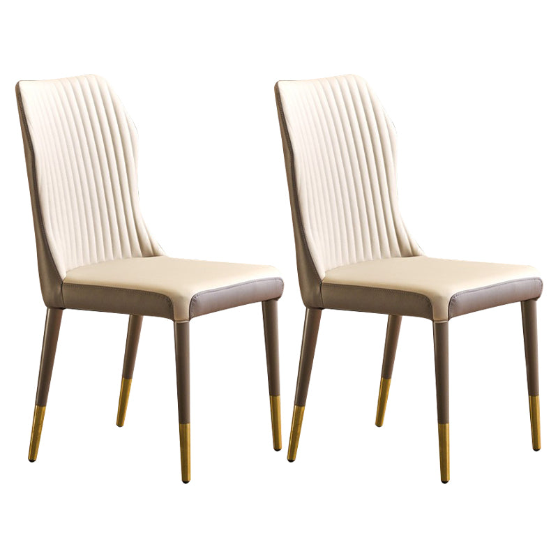 Sillas de comedor de metal de estilo moderno, sillas laterales sin brazos con respaldo lateral para cocina