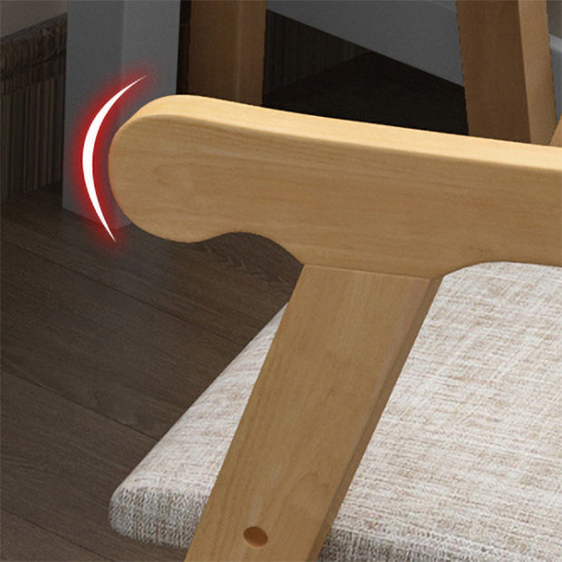 Silla de comedor con respaldo abierto, brazo tapizado, silla de comedor individual con patas de madera