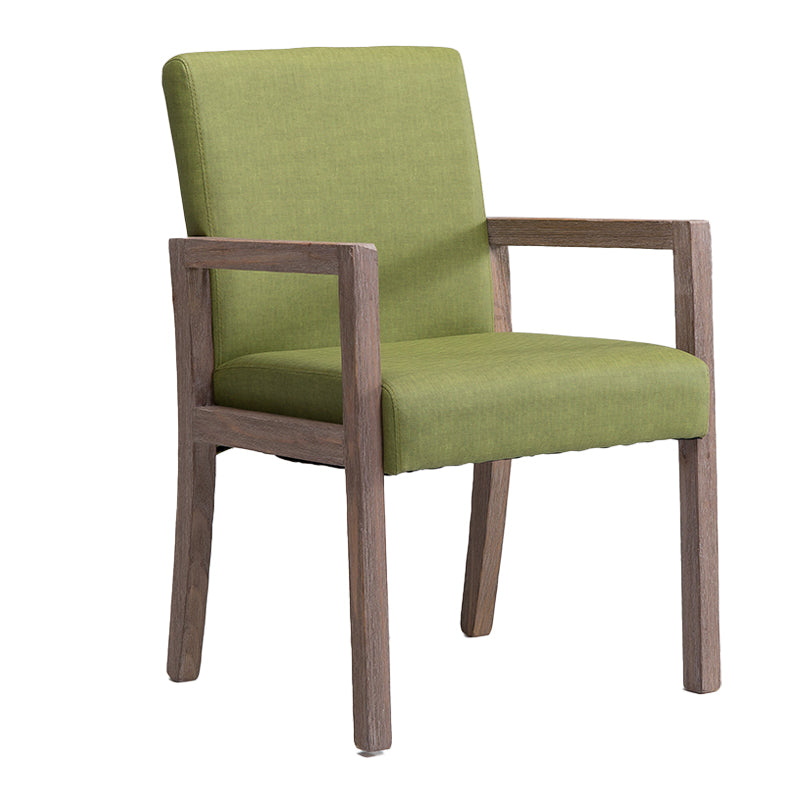 Sillón estilo campestre tapizado con respaldo sólido sillón individual de comedor