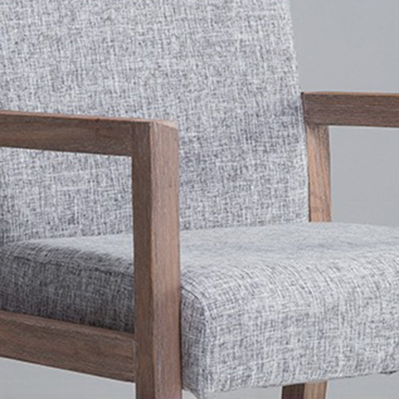 Sillón estilo campestre tapizado con respaldo sólido sillón individual de comedor