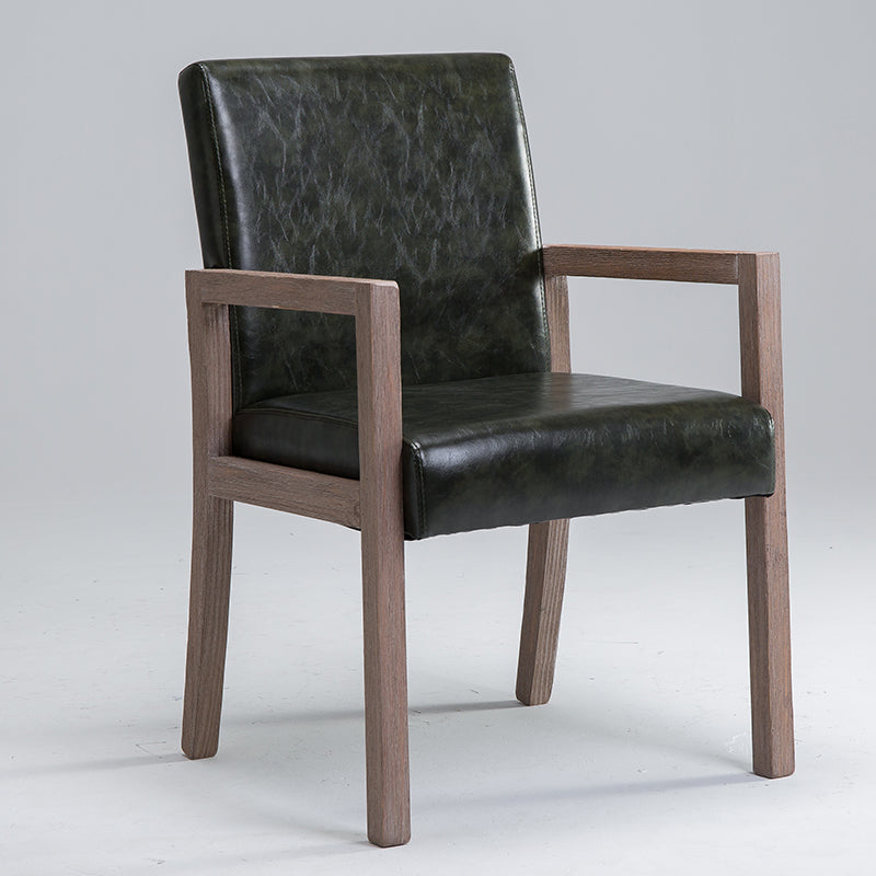 Sillón estilo campestre tapizado con respaldo sólido sillón individual de comedor