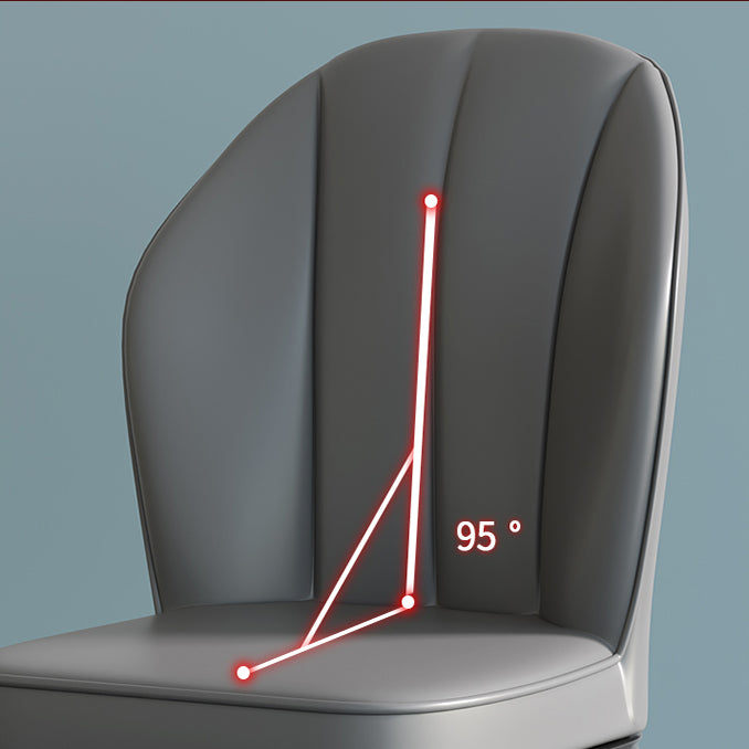 Silla lateral de metal contemporánea, silla sin brazos con respaldo de cojín para comedor