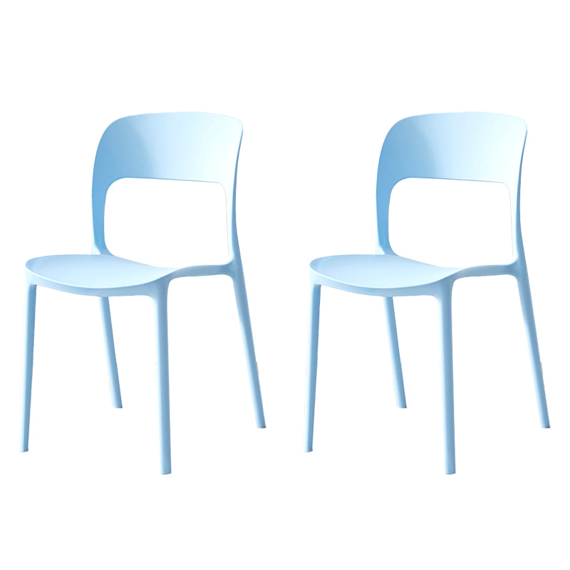 Sillas de comedor de plástico contemporáneas con respaldo abierto, silla lateral para uso en restaurantes